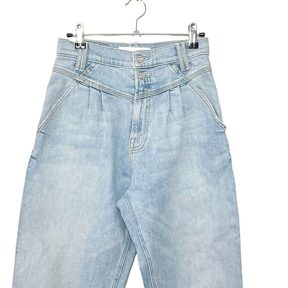 MOTHER Peg Jeans Thanks Again Cropped Women’s Size 25 High Waist Straight Leg - Picture 3 of 16